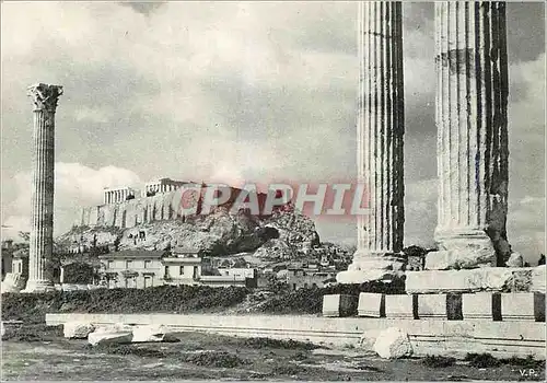 Cartes postales moderne View of the Acropolis from the Temple of Zeus