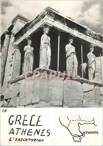 Moderne Karte Greece Athenes L Erechtheion Athenes