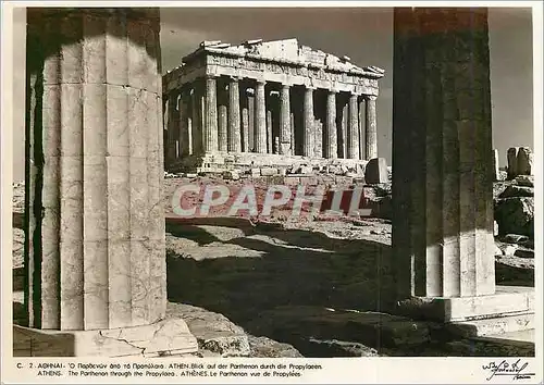 Cartes postales moderne Athen Blick auf der Parthenon durch die Propylaeen