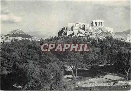 Moderne Karte L Acropole d Athenes vue de cote Nord Ouest