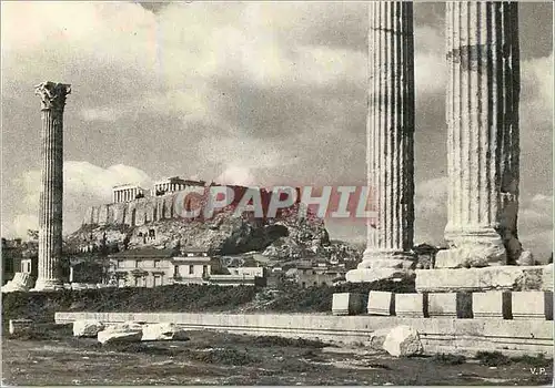 Cartes postales moderne View of the Acropolis from the Temple of Zeus