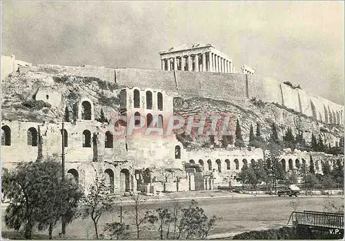 Moderne Karte The Parthenon and The Theater of Herodus at the Atticus