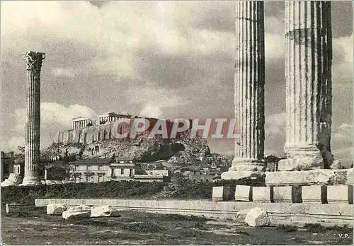 Cartes postales moderne View of the Acropolis from the Temple of Zeus