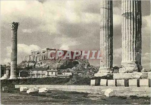 Moderne Karte View of the Acropolis from the Temple of Zeus