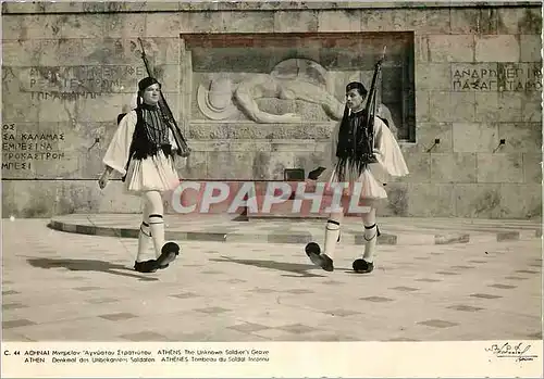 Cartes postales moderne Athen Denkmal des Unbekanntes Soldaten Militaria