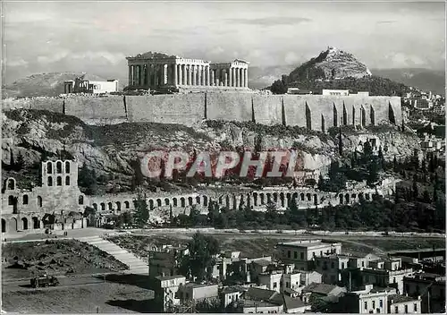 Moderne Karte Athenes Vue de l Acropole