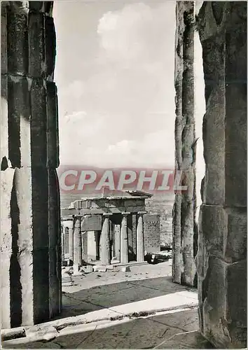 Moderne Karte Athens Propylaea seen through the Parthenons Columns