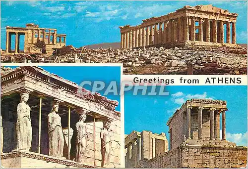 Moderne Karte Greetings from Athens Greece