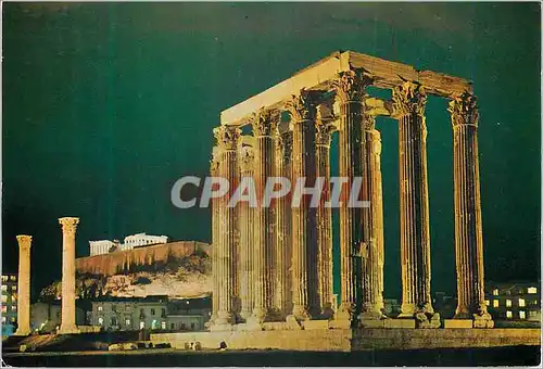 Moderne Karte Athenes L illumination de l Olympeion