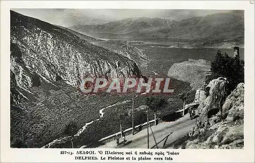 Moderne Karte Delphes Le Pleistos et la plaine vers Itea