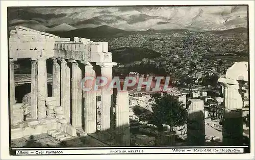 Moderne Karte Athens over Parthenon