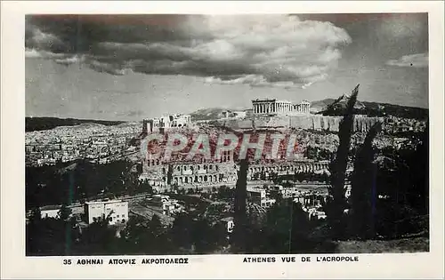 Moderne Karte Athenes vue de L Acropole