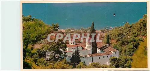Cartes postales moderne Poros Le monastere et sa foret de pins