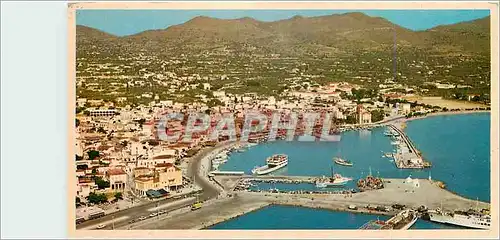 Moderne Karte Aegina Vue panoramique