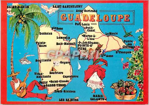 Cartes postales moderne Guadeloupe Carte