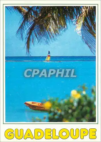 Cartes postales moderne Guadeloupe Il etait une fois la Guadeloupe Alors une mer credule et hantee d invisibles departs