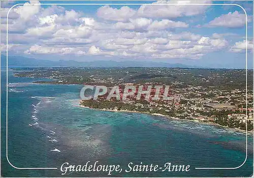 Moderne Karte Guadeloupe Sainte Anne Vue aerienne Plage de la Caravelle