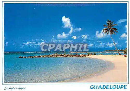 Moderne Karte Guadeloupe Sainte Anne plage du bourg