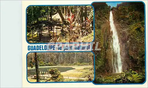 Moderne Karte Guadeloupe le parc naturel Entree du Parc Parc Etang Chutes du Carbet