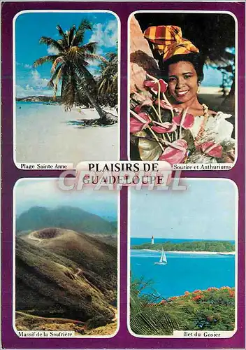 Moderne Karte Plaisirs de Guadeloupe