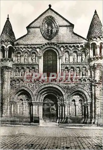 Moderne Karte Poitiers Vienne Eglise de Notre Dame la Grande Facade principale Ouest xii siecle