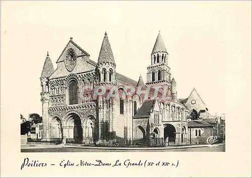Moderne Karte Poitiers Eglise Notre Dame La Grande xi et xii s
