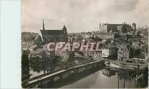 Moderne Karte Poitiers Vienne Vue sur le Clain L Eglise Ste Radegonde et la Cathedrale