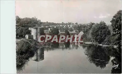 Moderne Karte Poitiers Vienne Le Clain et la Tour de la Poudriere