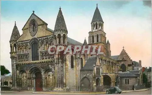 Moderne Karte Poitiers Eglise Notre Dame