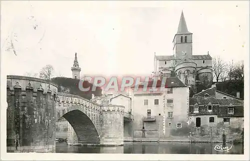 Moderne Karte Montmorillon Vienne Le Vieux Pont La Vierge du Chateau et l Eglise Notre Dame