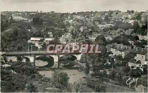 Moderne Karte Poitiers Vienne Vue generale le Clain et le Pont Neuf