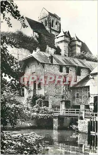 Moderne Karte La Roche Posay les Bains Vienne L Eglise fortiflee xii xiv s au dessus du Moulin sur la Creuse