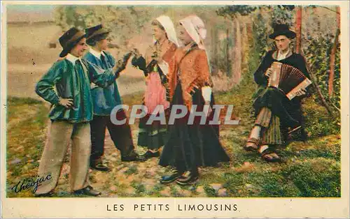 Ansichtskarte AK Les Petits Limousins Drollas sous lous chateus Venes la no bourreio Et prenel dan boun tem Accor