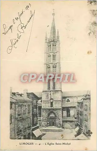 Ansichtskarte AK Limoges L Eglise Saint Michel