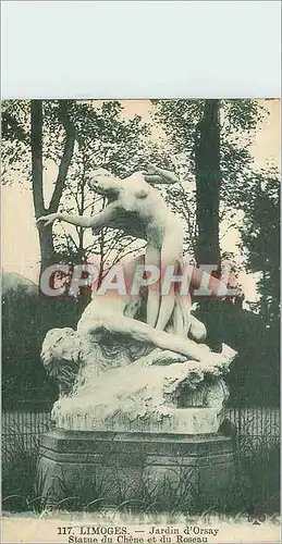 Cartes postales Limoges Jardin d Orsay Statue du Chene et du Roseau