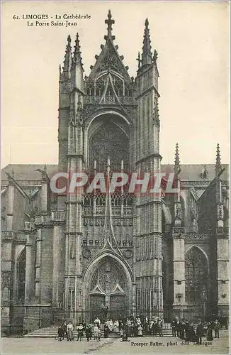 Cartes postales Limoges La Cathedrale La Porte Saint Jean