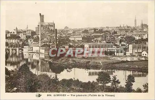 Cartes postales Limoges Vue generale Vallee de la Vienne