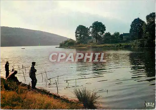 Moderne Karte Limousin Pittoresque Graves et silencieux ils jetaient leur ligne das le lac quettant les bulles