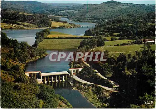 Moderne Karte Haute Vienne Pittoresque Route des monts et barrage le barrage du Bujaleuf dit de Maulde