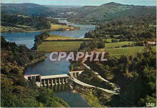 Moderne Karte Le Limousin Touristique Route des Monts et Barrages le Barrage de Bujaleuf dit de Maulde