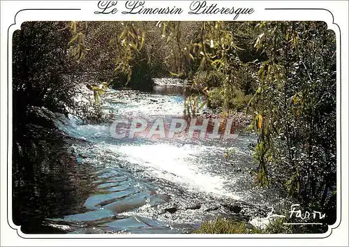 Moderne Karte Le Limousin Pittoresque Cours d eau en Limousin