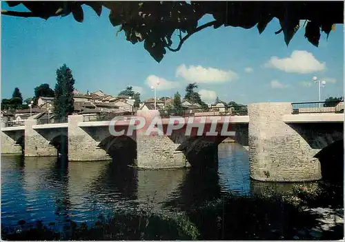 Moderne Karte Joyaux du Limousin Aixe sur Vienne Le nouveau pont sur la Vienne