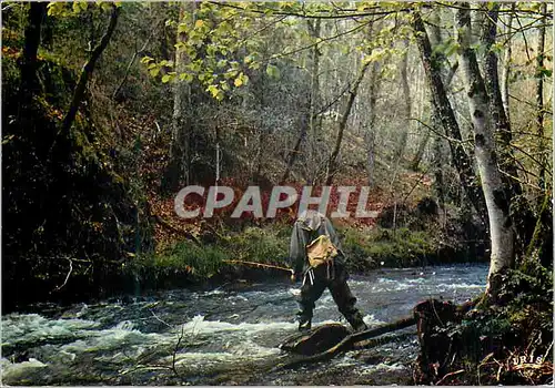 Moderne Karte Le Pecheur Limoges Peche