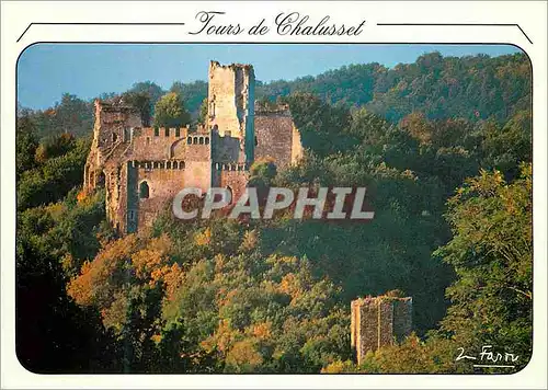 Moderne Karte Tours de Chalusset Chateau de Chalusset Hte Vienne