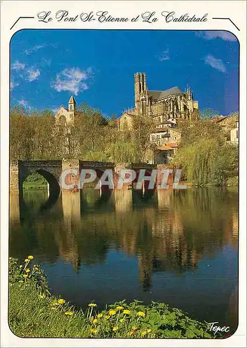 Cartes postales moderne Limoges Haute Vienne Les bords de la Vienne Pont St Etienne et cathedrale St Etienne