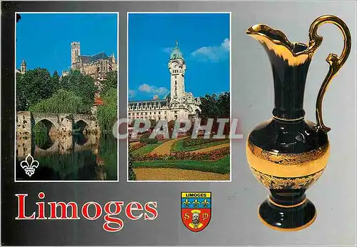 Cartes postales moderne Limoges Haute Vienne le pont et la cathedrale Saint Etienne