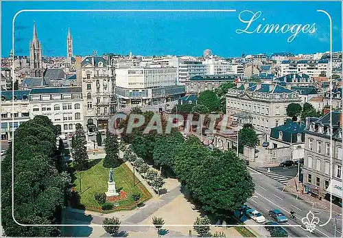 Cartes postales moderne Limoges Haute Vienne vue generale avec au ler plan la place Jourdan