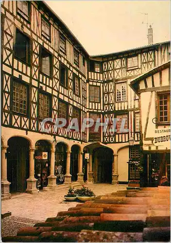 Moderne Karte Capitale du Limousin Le vieux Limoges restaure La cour du Temple