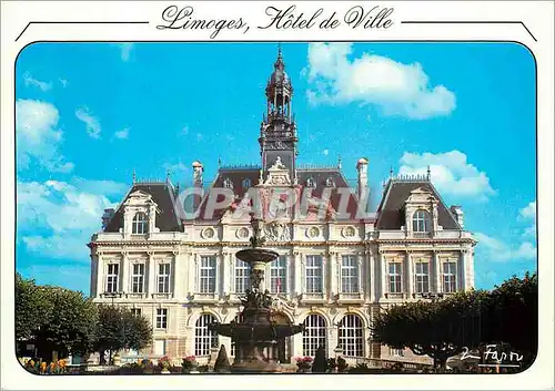 Moderne Karte Limoges Hte Vienne Capitale des arts du fleu Porcelaines emoux L Hotel de ville style renaissanc