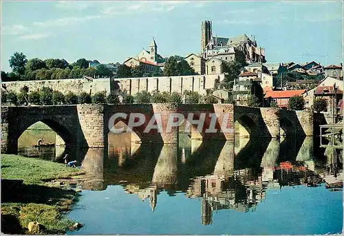 Cartes postales moderne Limoges Haute Vienne Le Pont Saint Etienne xii siecle Monument historique et la Cathedrale